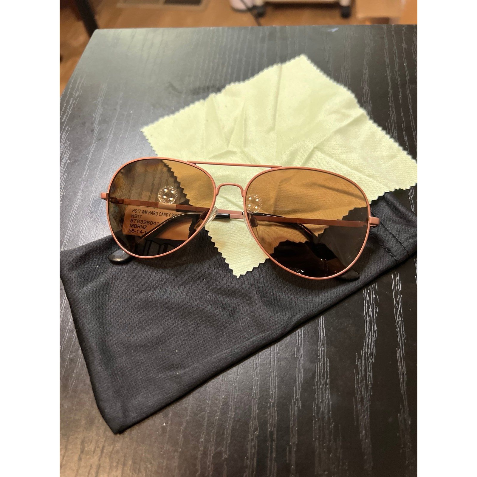 Hard Candy Wm Hard Candy Punk Bronze Matte Aviator Sunglasses Nwt